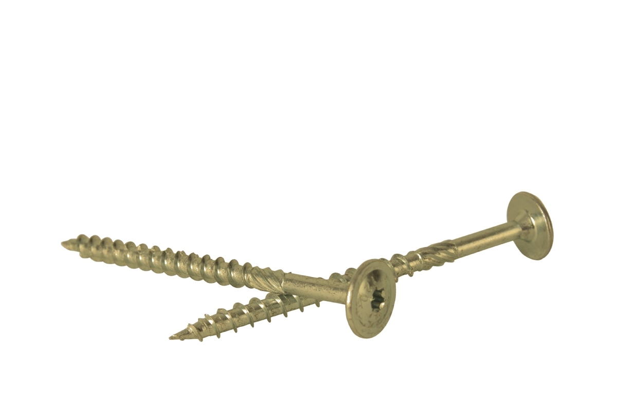 Шуруп 8х280, напівкругла з пресшайбою, TX, цинк жовтий